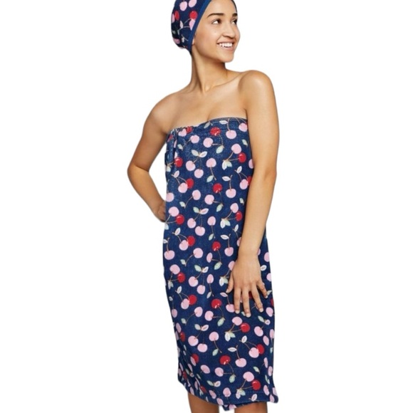 Cherry Body Wrap and Hair Wraps Towel - Picture 1 of 9